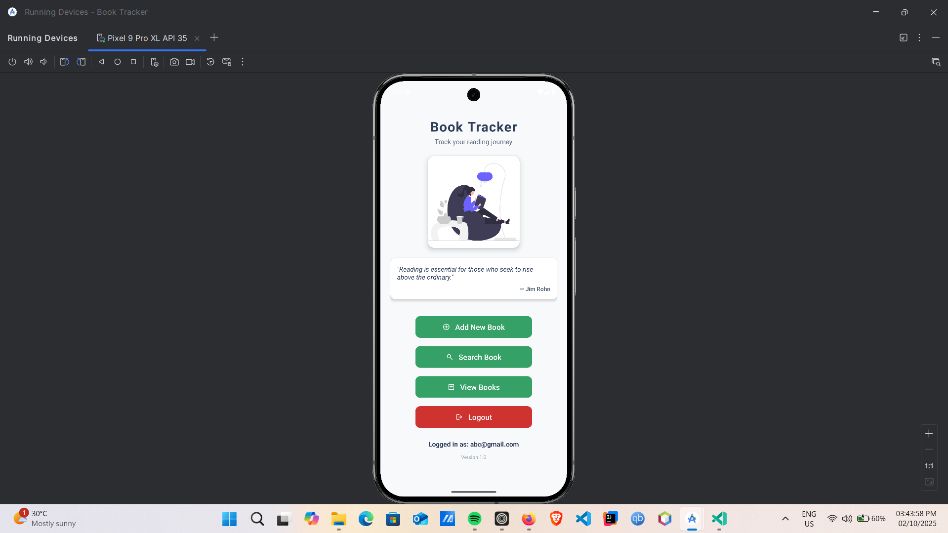 Book Tracker Mobile Application
